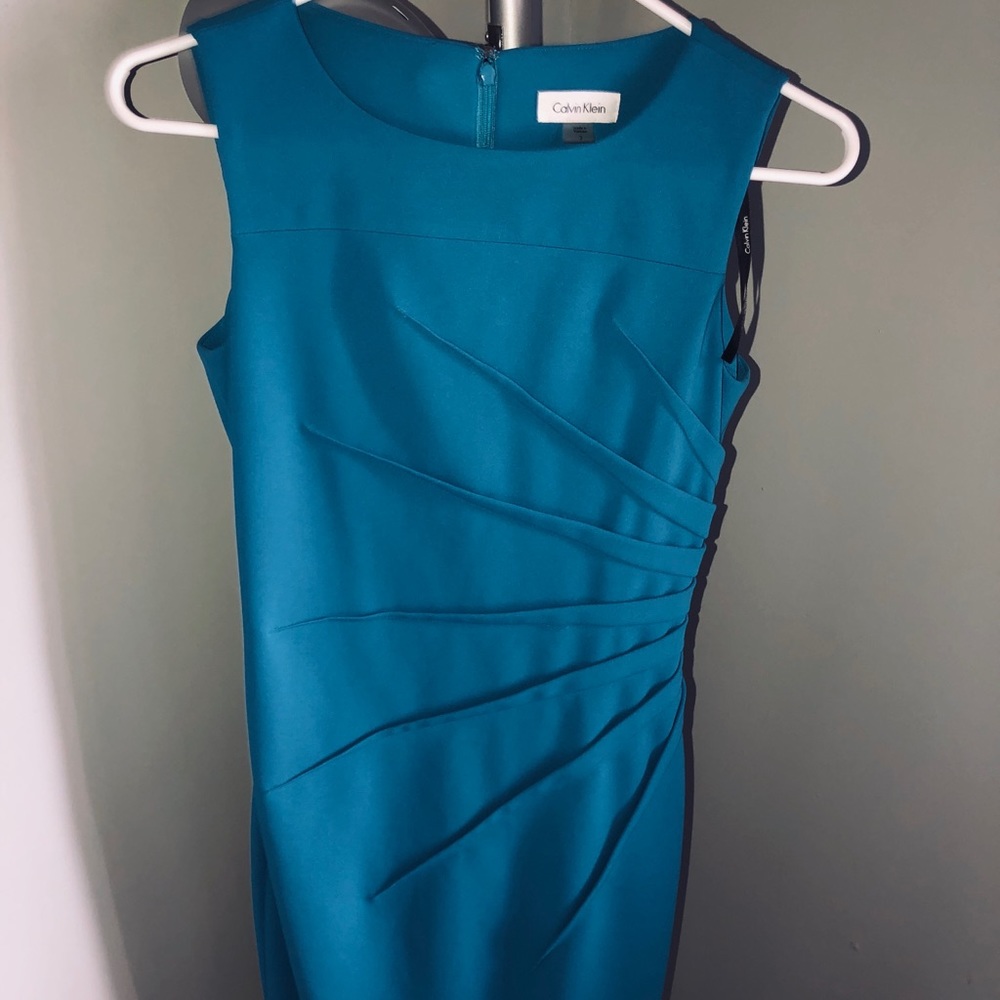 Blue office dress